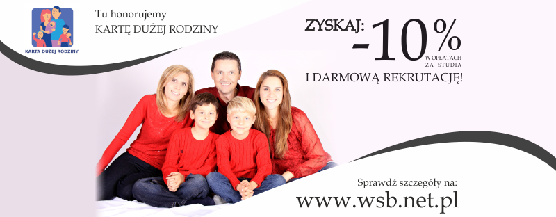 Bon „Karta Dużej Rodziny” w Wyższej Szkole Bezpieczeństwa w Bartoszycach