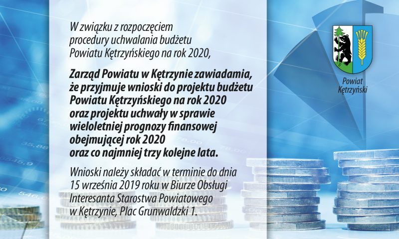 Informacja ws. uchwalenia budżetu Powiatu Kętrzyńskiego na rok 2020