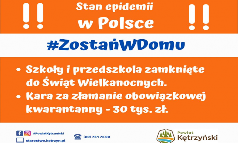 Apelujemy, zostań w domu!!!