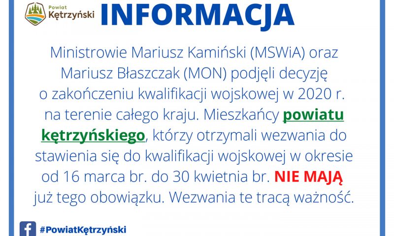 Kwalifikacja wojskowa odwołana!