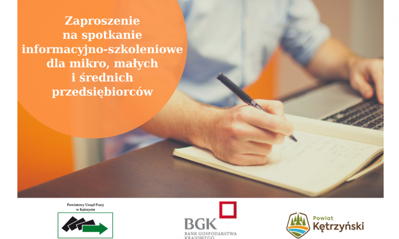 Zaproszenie na spotkanie informacyjno-szkoleniowe dotyczące wsparcia rozwoju i inwestycji mikro, małych i średnich przedsiębiorstw oraz start-upów