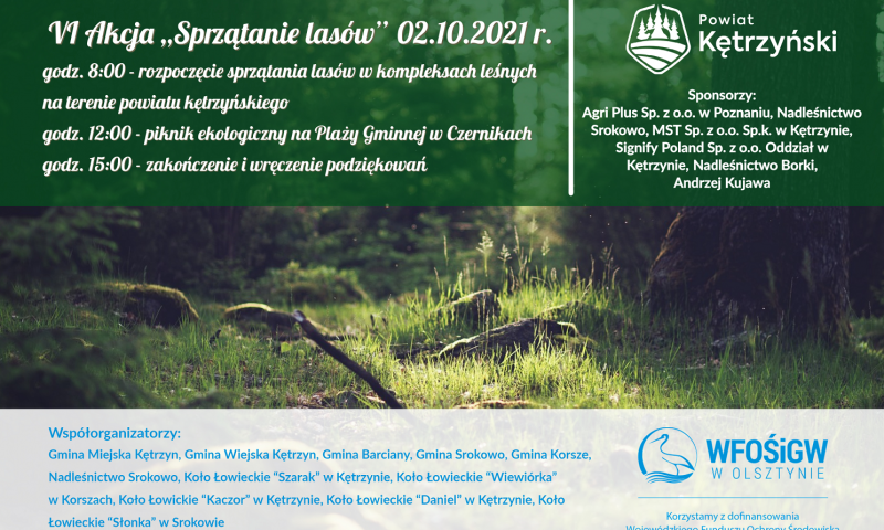 Wzmacnianie świadomości ekologicznej mieszkańców – VI edycja Akcji „Sprzątanie lasów”
