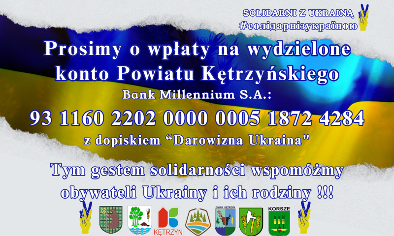 Zbiórka środków finansowych na wsparcie dla Ukrainy