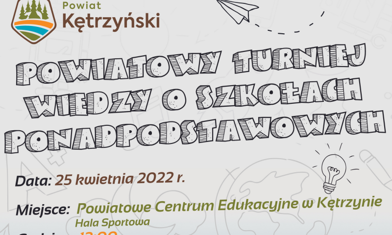 Powiatowym turniej wiedzy o szkołach ponadpodstawowych