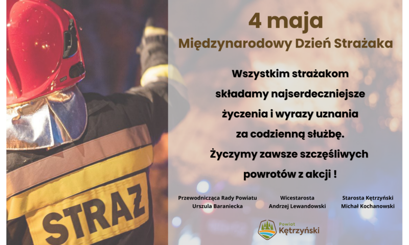 Życzenia z okazji Międzynarodowego Dnia Strażaka