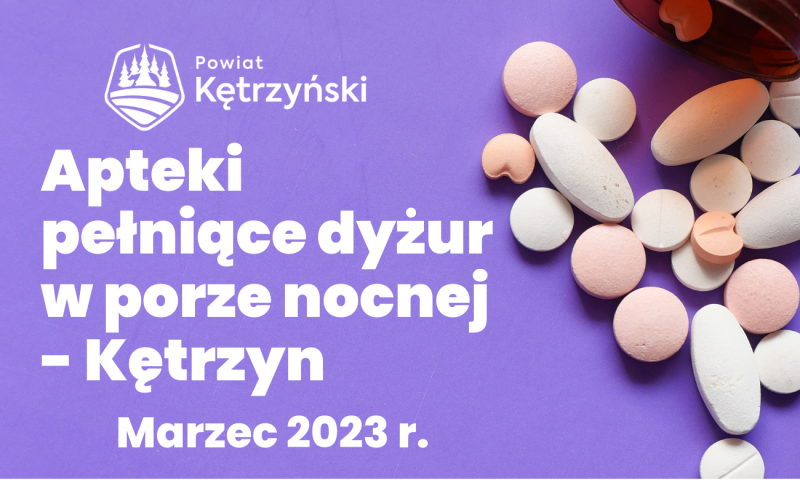 Dyżury aptek na terenie miasta Kętrzyn w miesiącu marzec