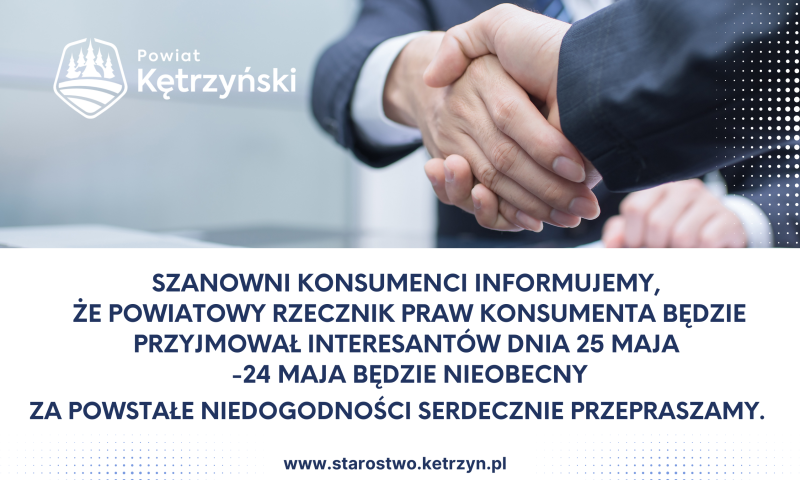 Komunikat Powiatowego Rzecznika Praw Konsumenta