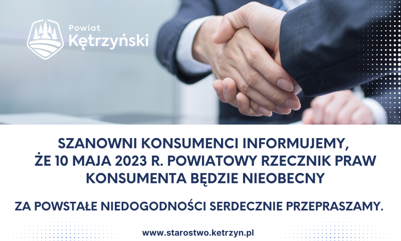 Komunikat ws. nieobecności Powiatowego Rzecznika Praw Konsumenta