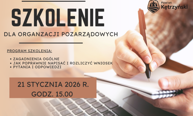 Szkolenie dla organizacji pozarządowych z terenu Powiatu Kętrzyńskiego